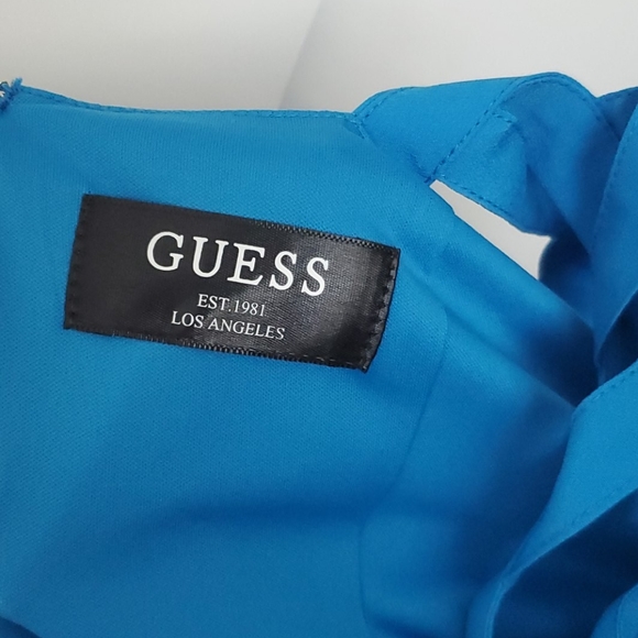 Blue Guess cage cutout fit & flare dress - Picture 6 of 6